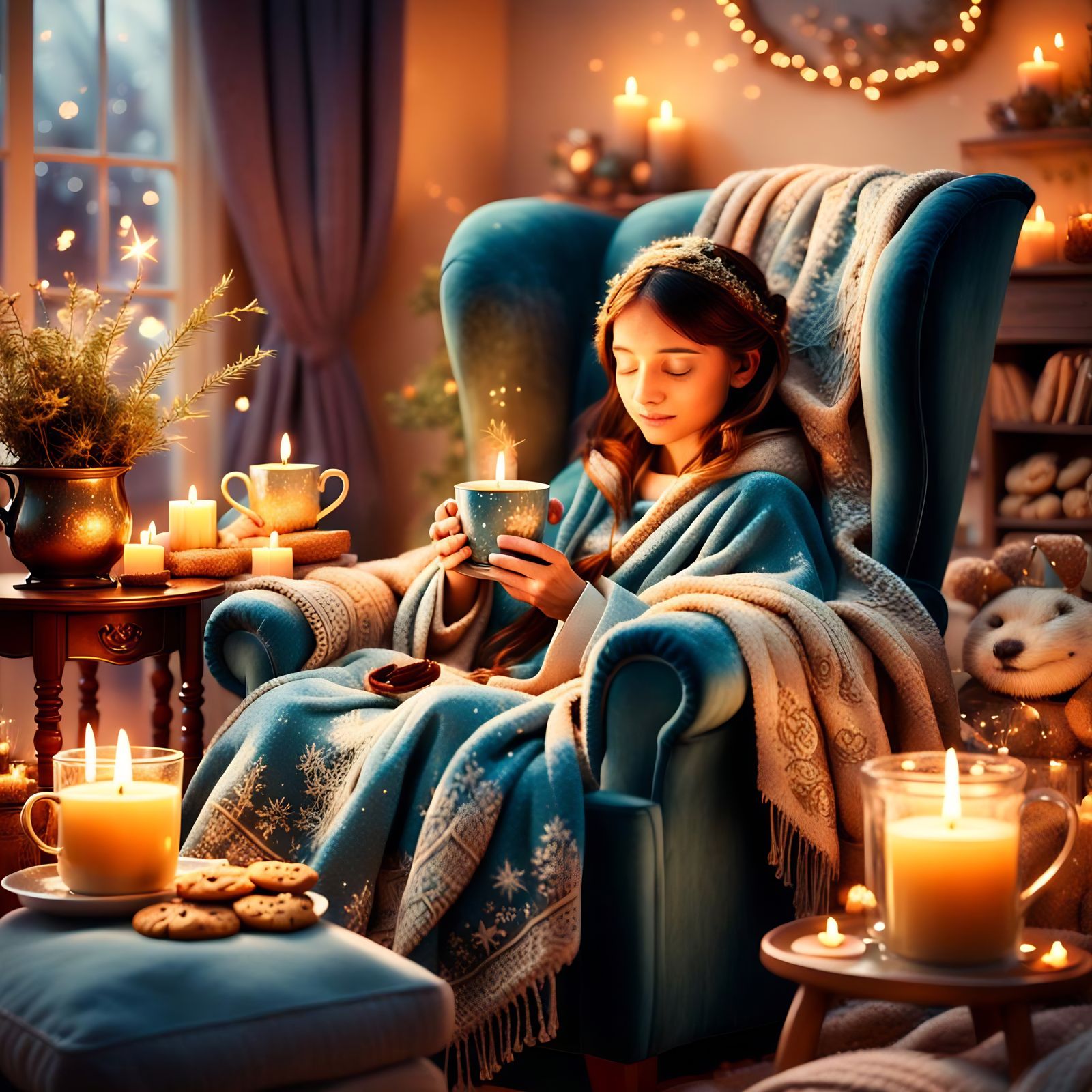 Cozy Tea Moment: Serenity in a Cup  by @Dreamweaver Chronicles