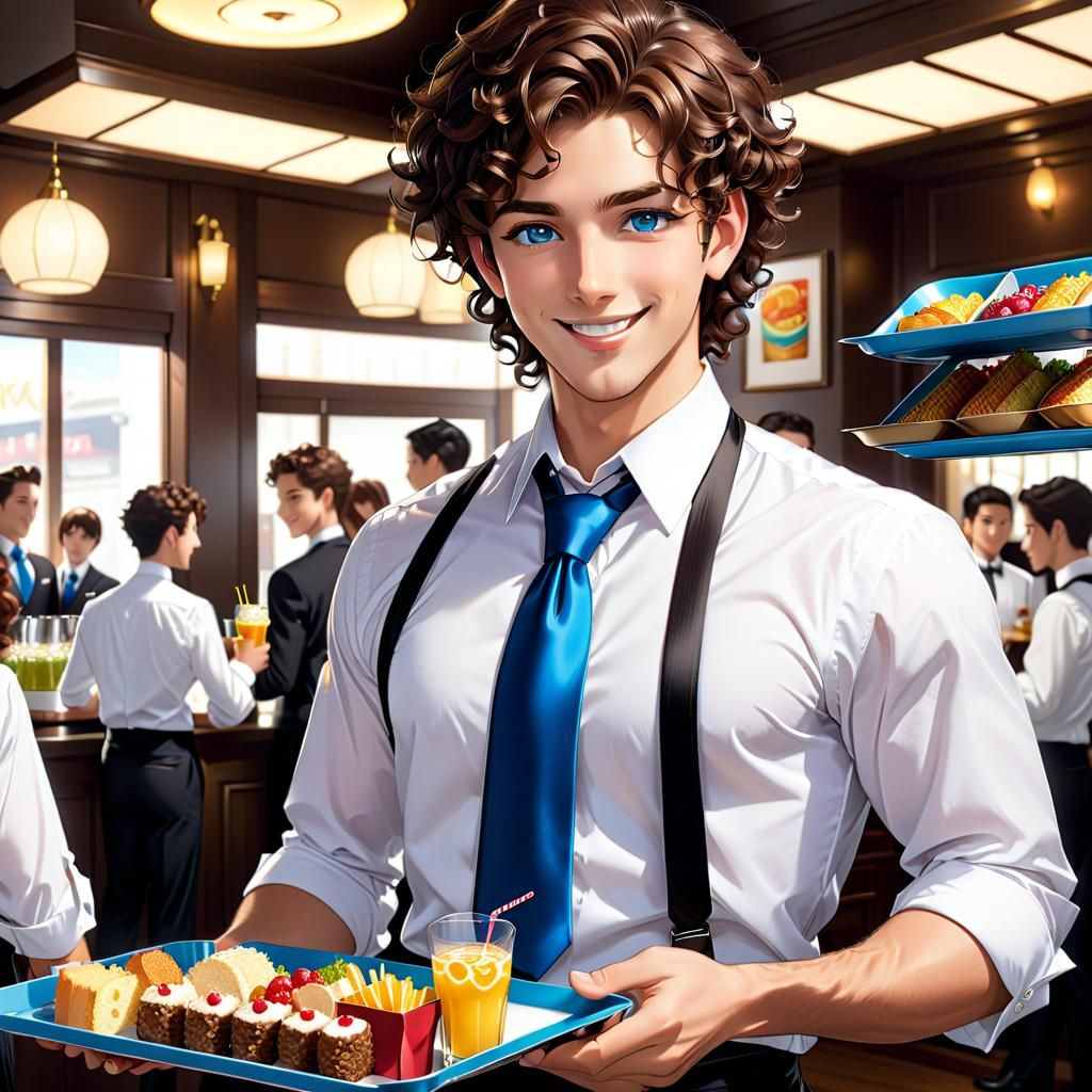 handsome waiter  by @Lelka