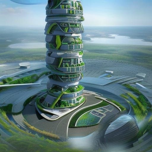 Solarpunk City #modifiermonday - AI Generated Artwork - NightCafe Creator