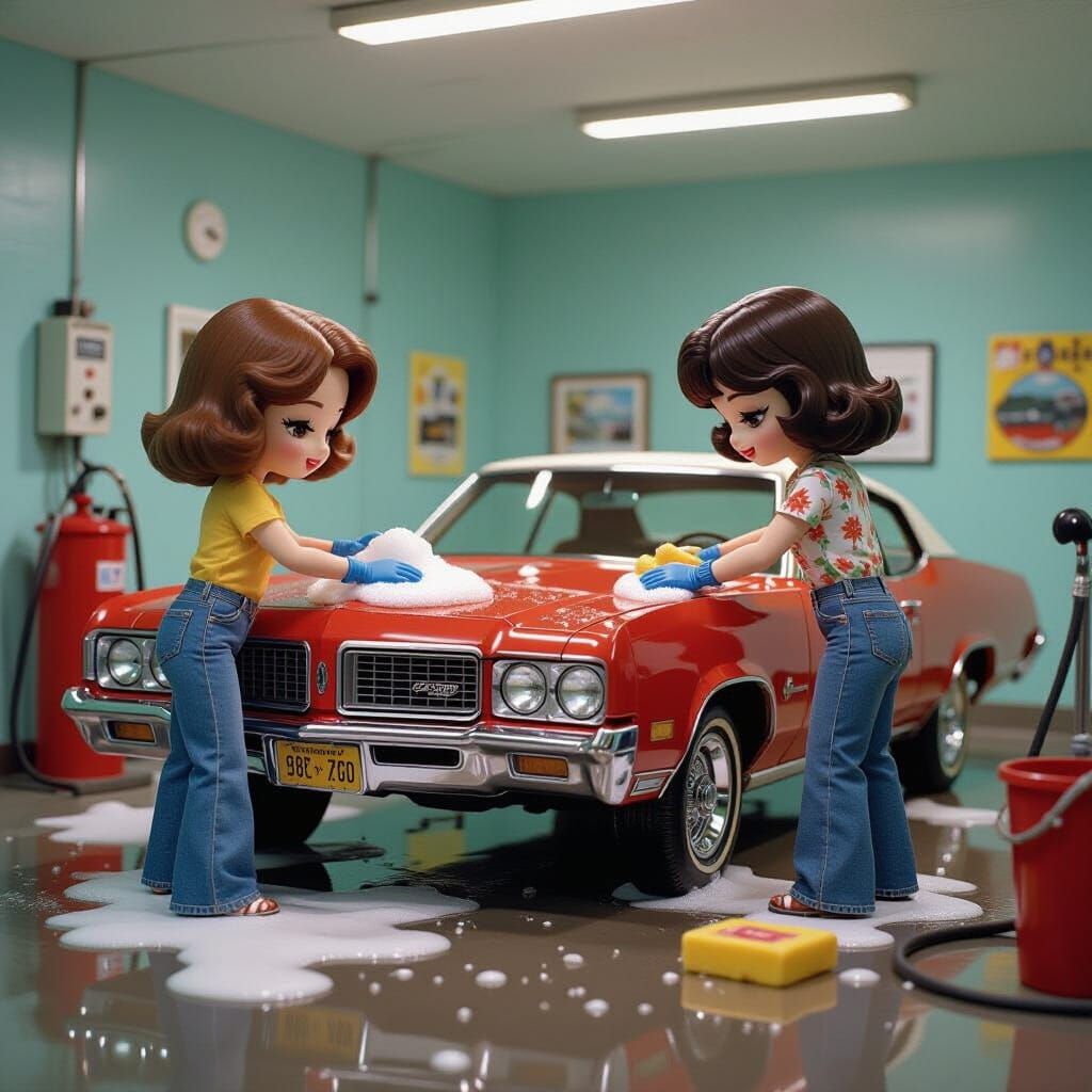 Workin' at the car wash, girl - Rose Royce  by @lizardly 