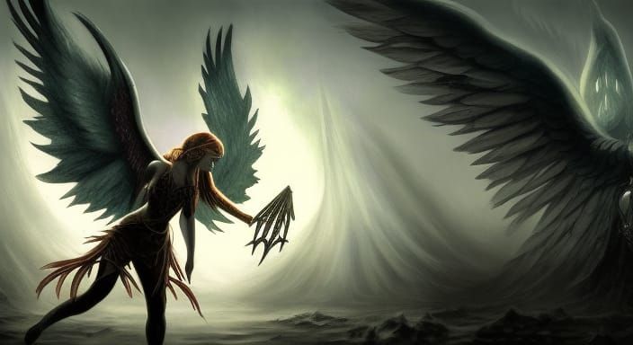 Fallen Angel Magic The Gathering art - AI Generated Artwork - NightCafe ...