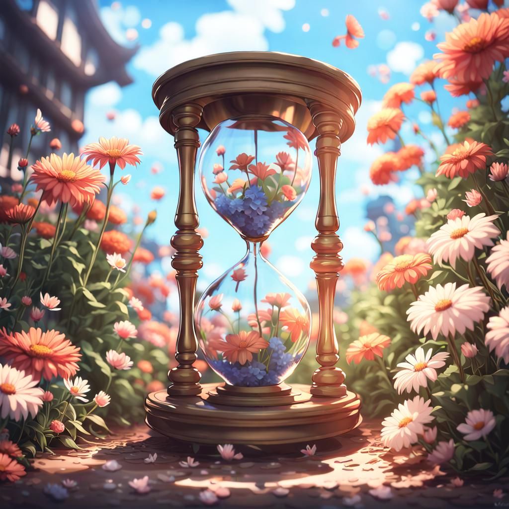 The flower hourglass  by @FandaPanda