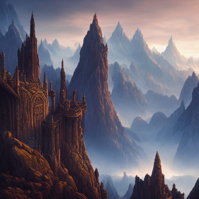 castle spire in the mountains - AI Generated Artwork - NightCafe Creator