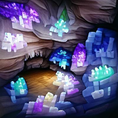 luminescent crystal cavern beautiful
