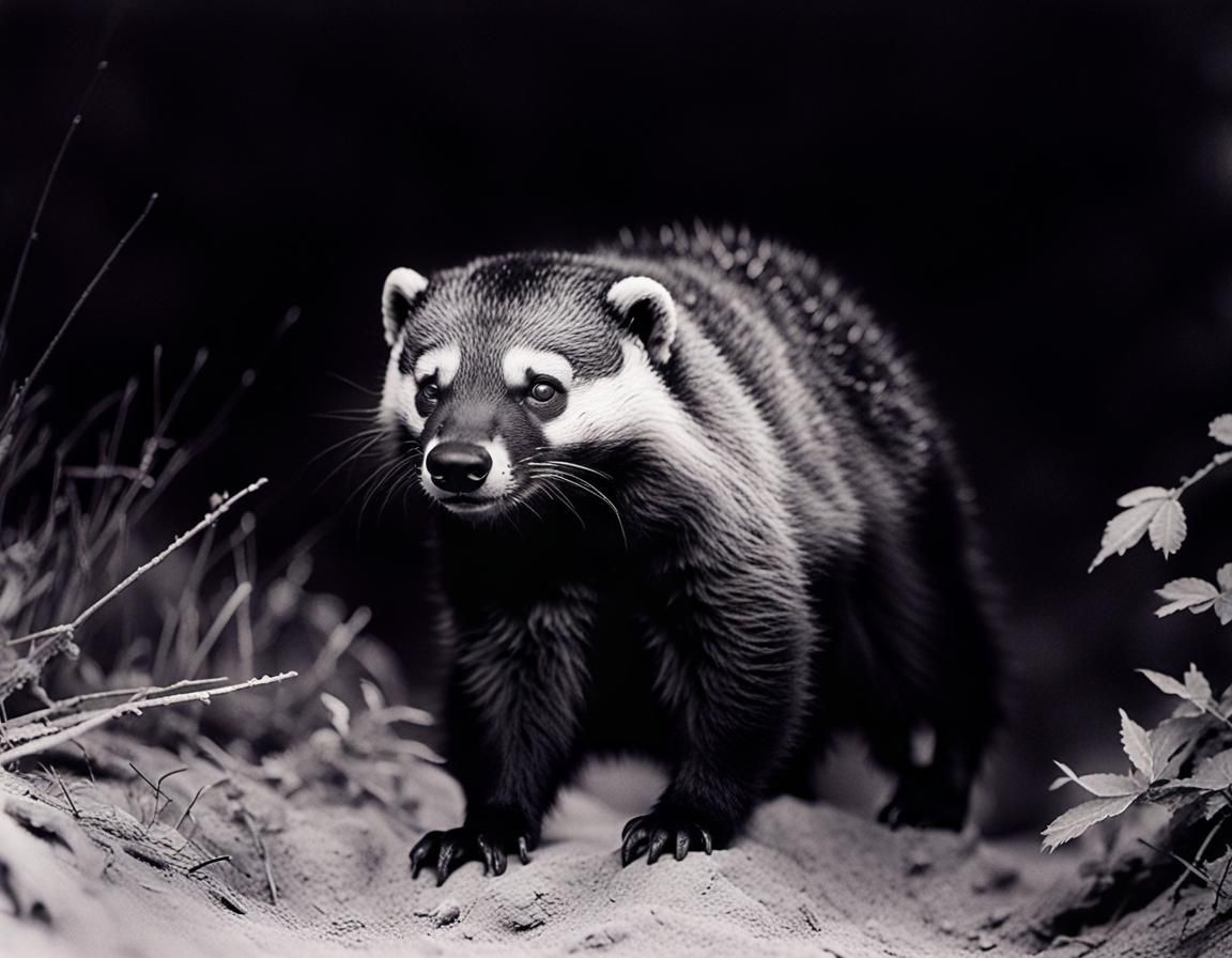 Badger caught on a trial cam