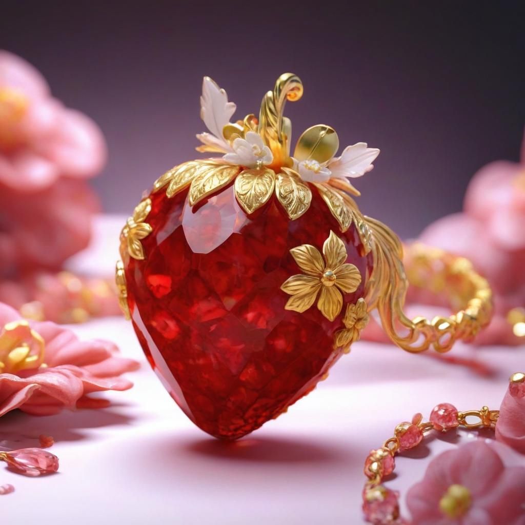 Crystal Strawberry  Necklace  by @Caz Prophetess