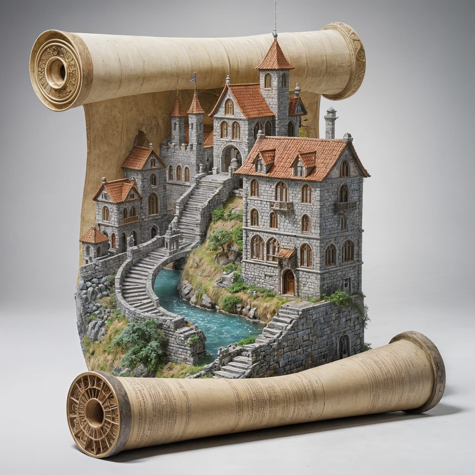 Medieval City Emerges from Ancient Scroll