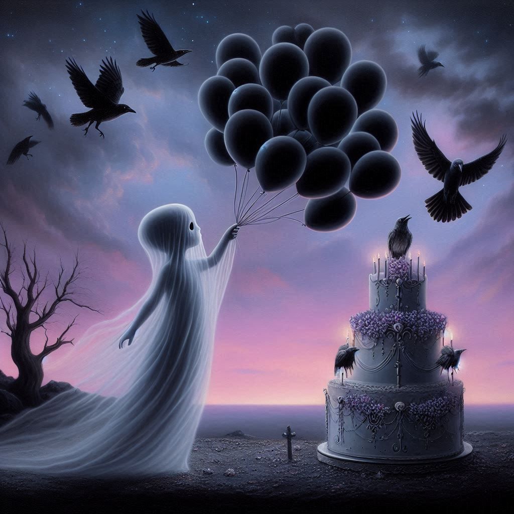 gothic birthday with crows