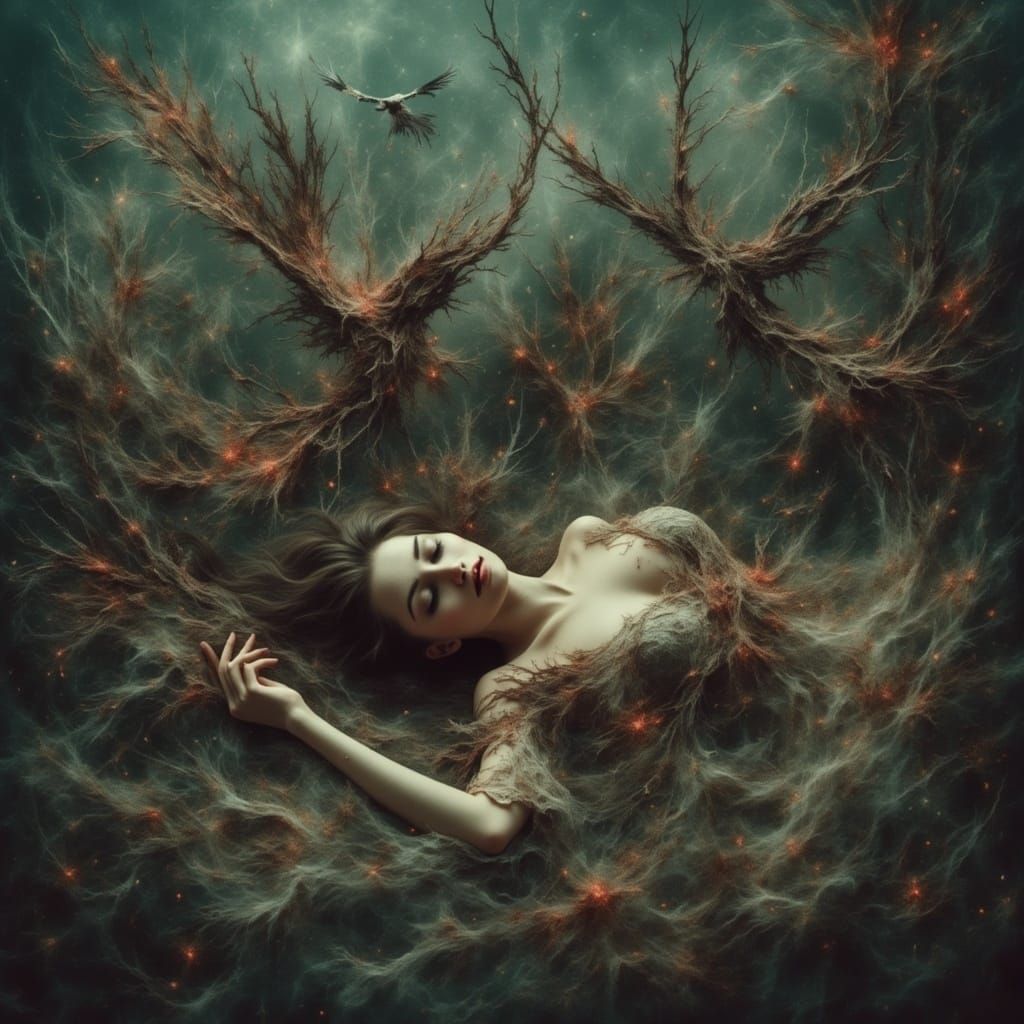 Whimsical Tropical Dreamer in Vibrant Faerie Realm