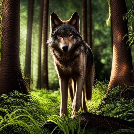 wolf in the forest