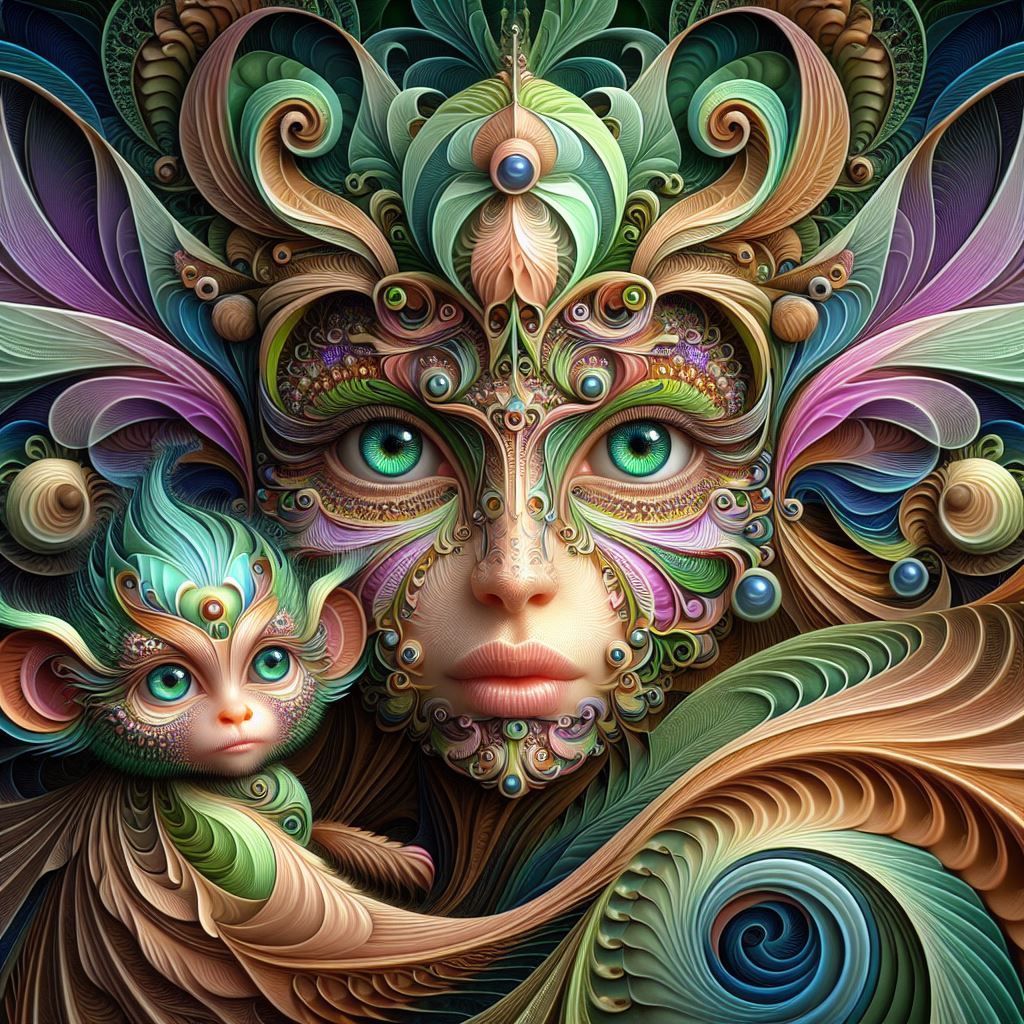 "Geometria" With Her Monkey "Icosan"!!!!