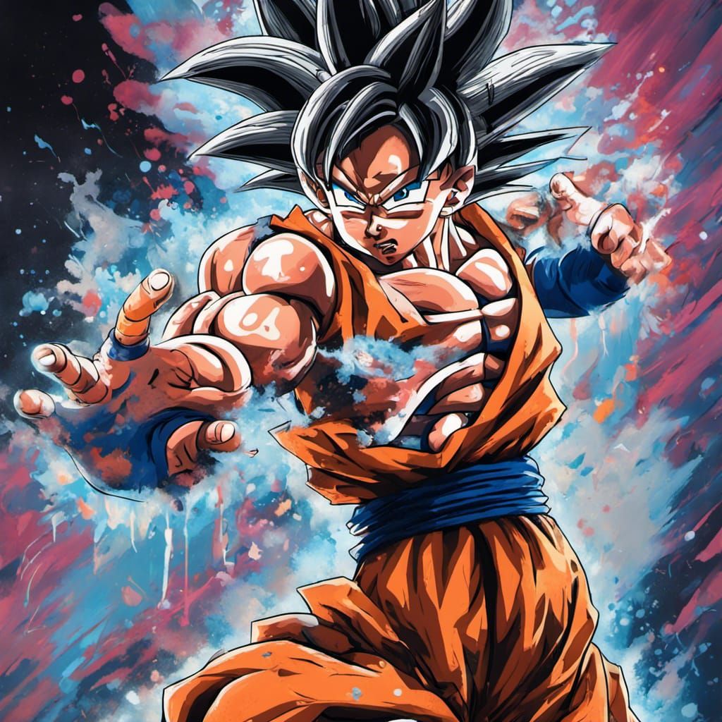 goku using Ultra Instinct - AI Generated Artwork - NightCafe Creator