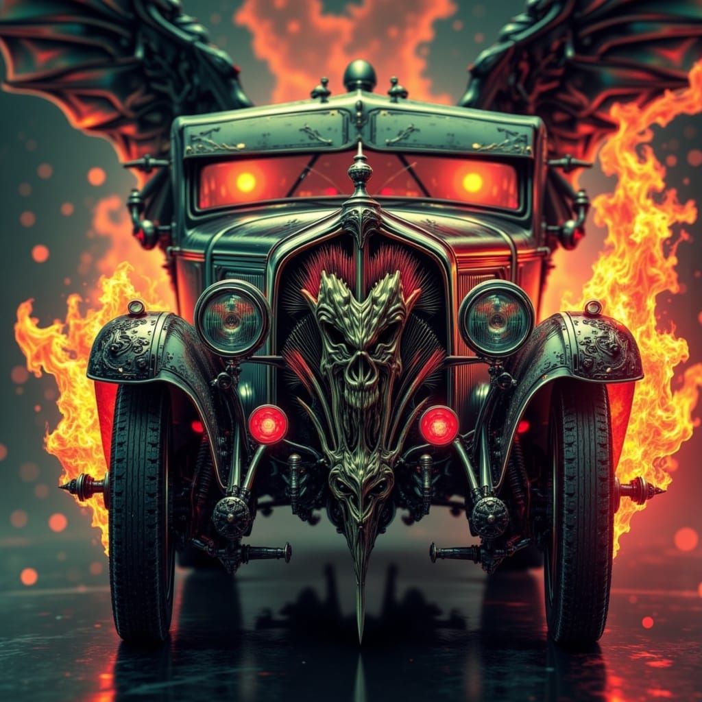  <lora:Ultimax:1.0> Demonic Antique Bentley