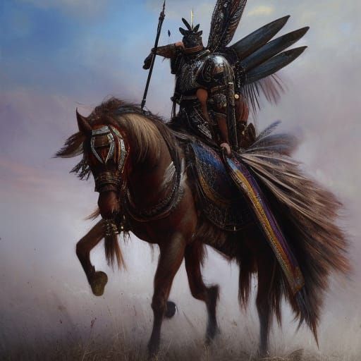 Winged hussar in all his glory  by @nonaivo