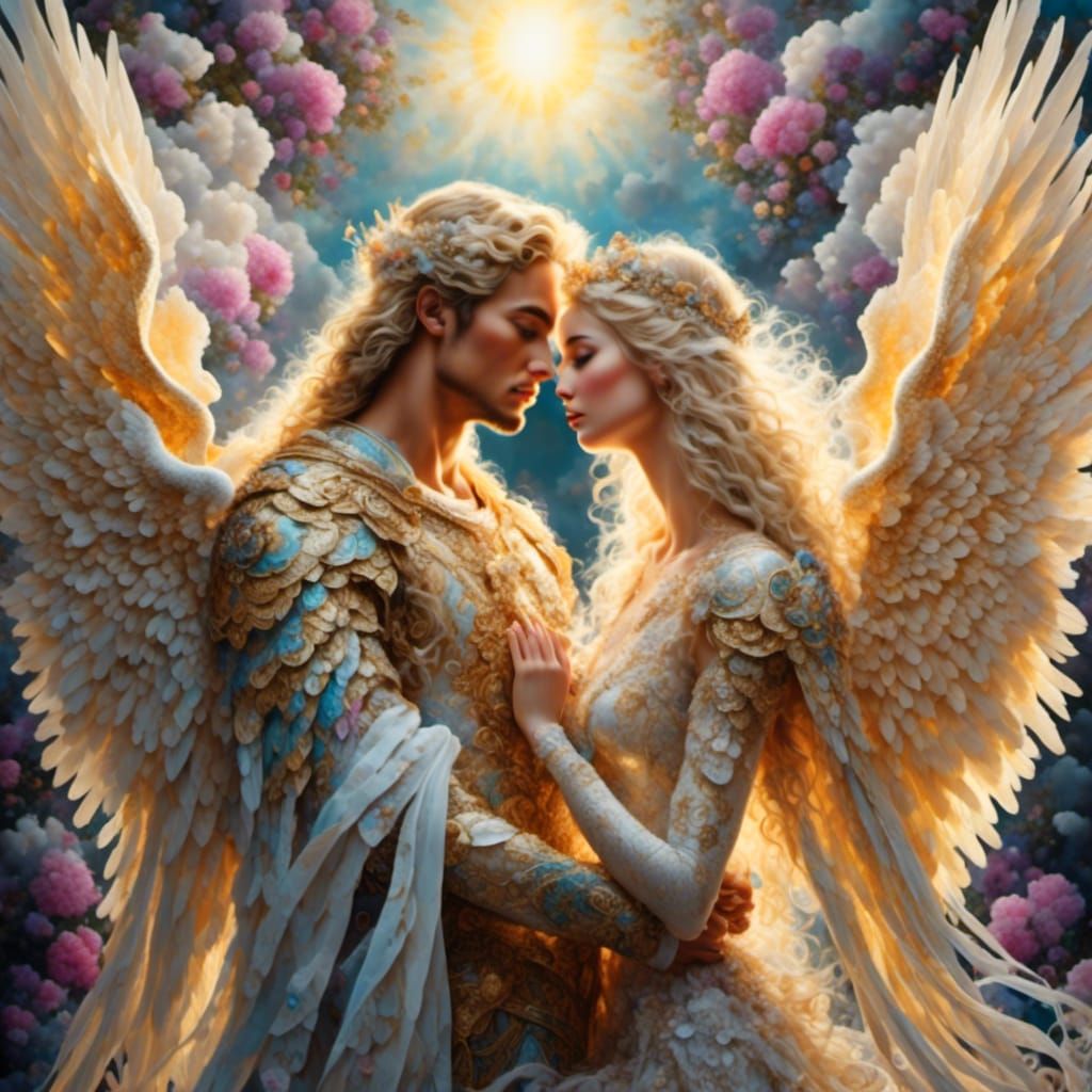 <lora:MakeItPretty:1.0> <lora:Colorfull splash:1.0> <lora:Midnight Garden:1.0> <lora:Angelic Luminance:1.0> beautiful divine blonde man and...