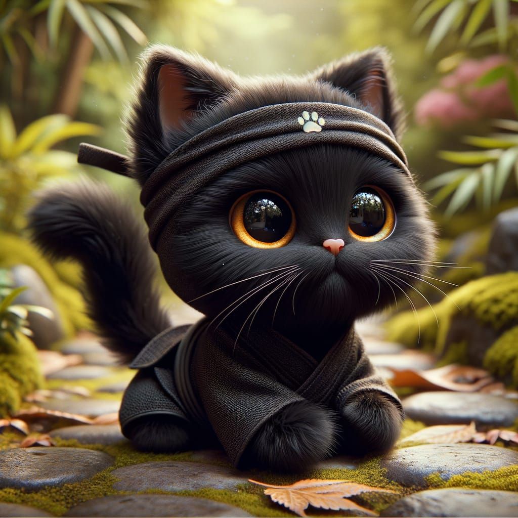 «Ninja Kitten» 🐾  by @Fox Nose