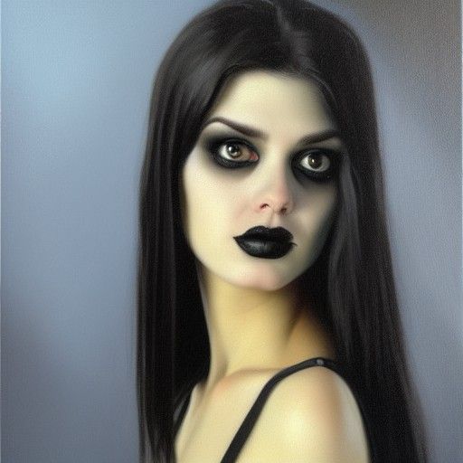 Cute tall goth girl