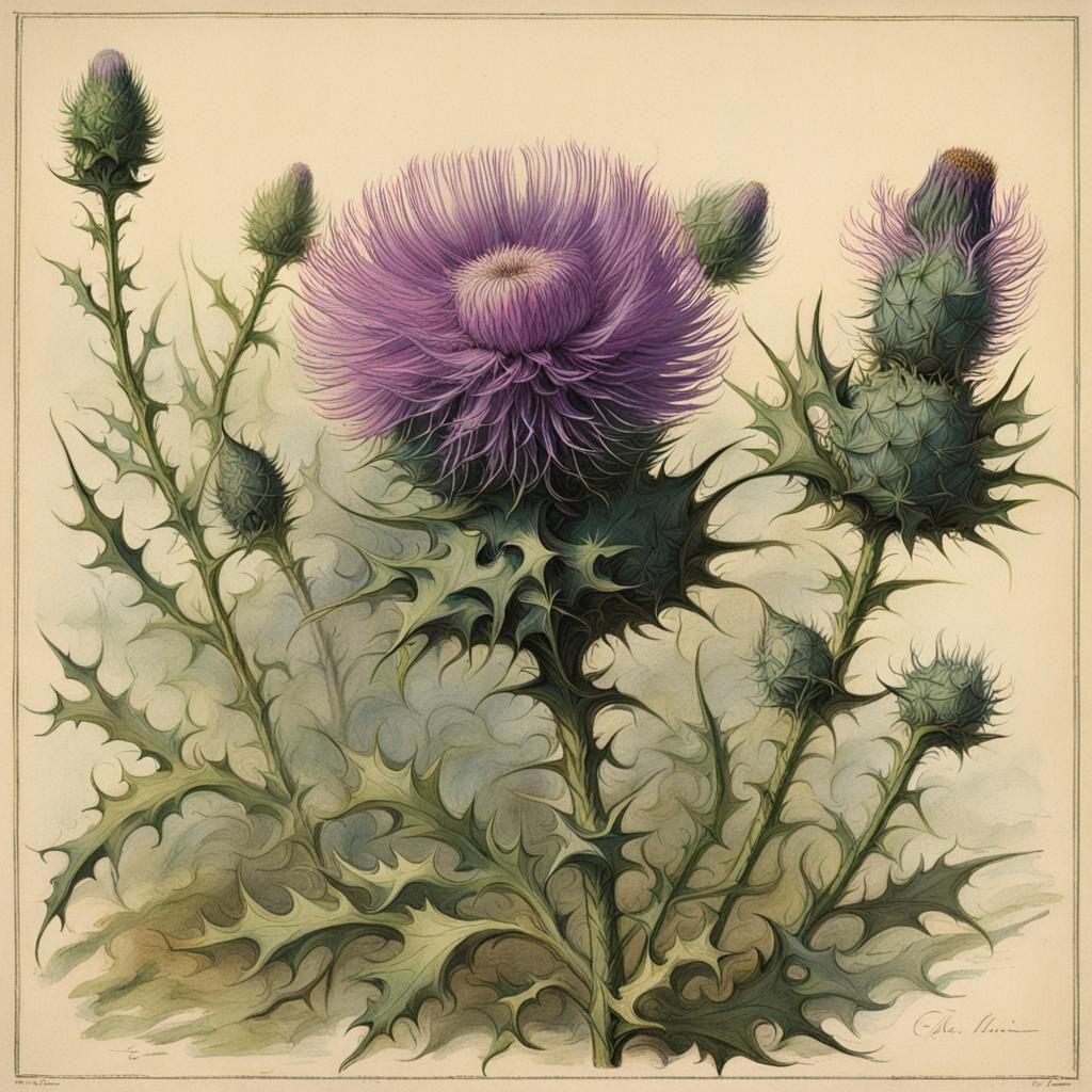 Thistle by Carl von Linné  by @Eto Demerzel