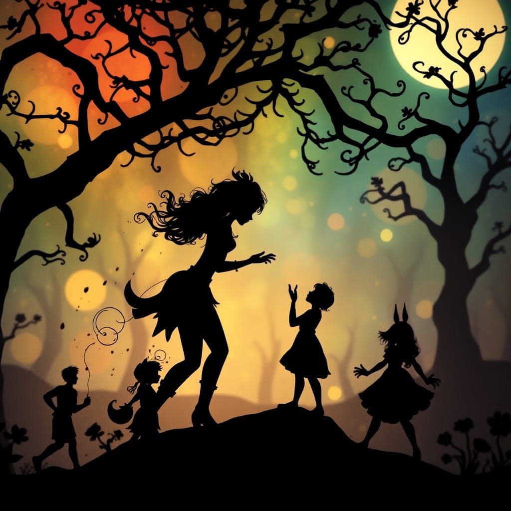 a stunning silhoutte art scene  by @Veils