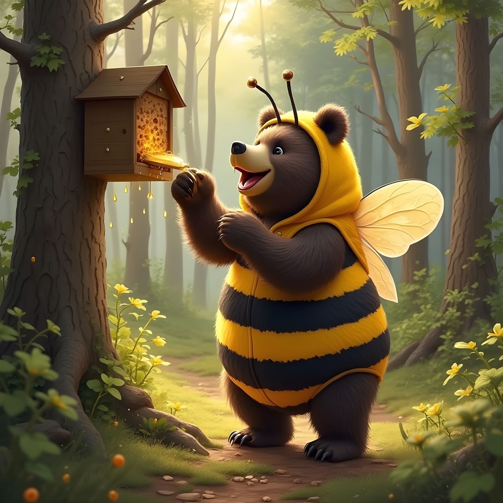 The Honey Thief's 'Not-So-Convincing' Disguise   by @Mallory Reese