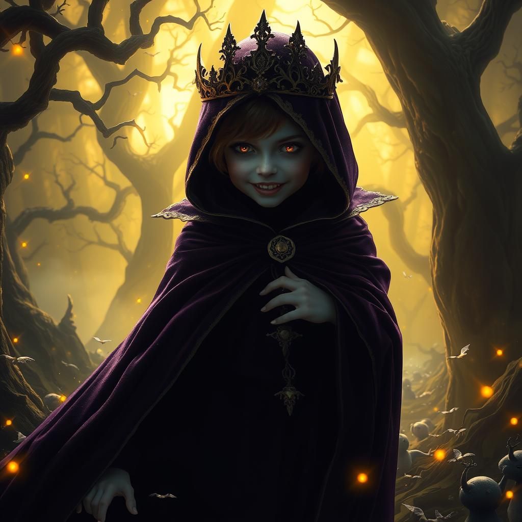 A child vampire in a forest hunting it's prey  by @Astoria