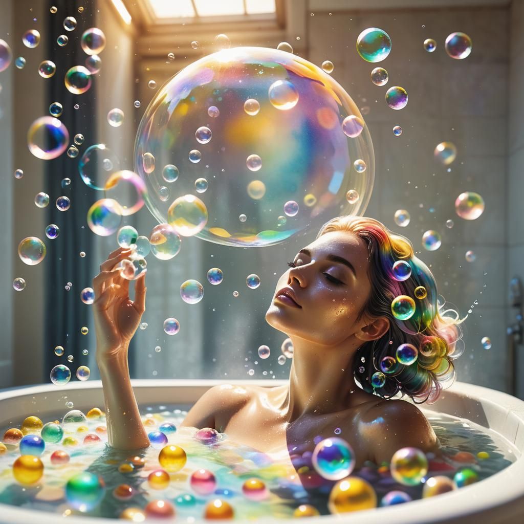 Bubble bath  by @nayeka