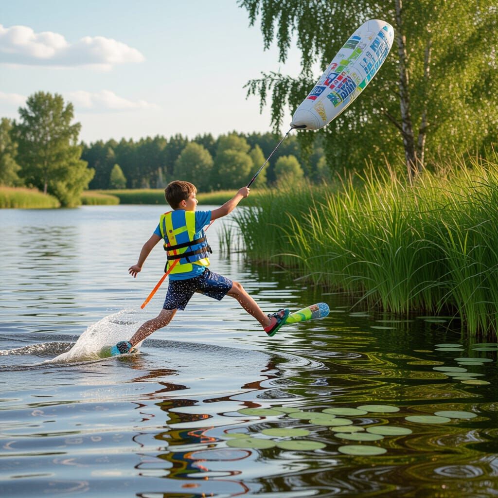 Child Jumps Into Pool, Creating Big Splash