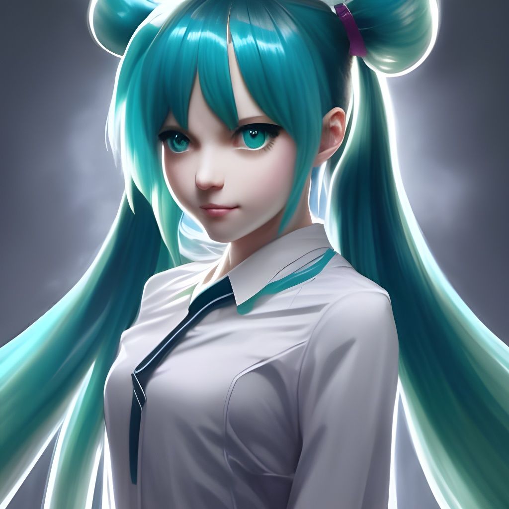 Hatsune Miku 001 - AI Generated Artwork - NightCafe Creator