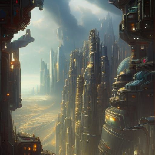 Cinematic fantasy sci fi landscape - AI Generated Artwork - NightCafe ...