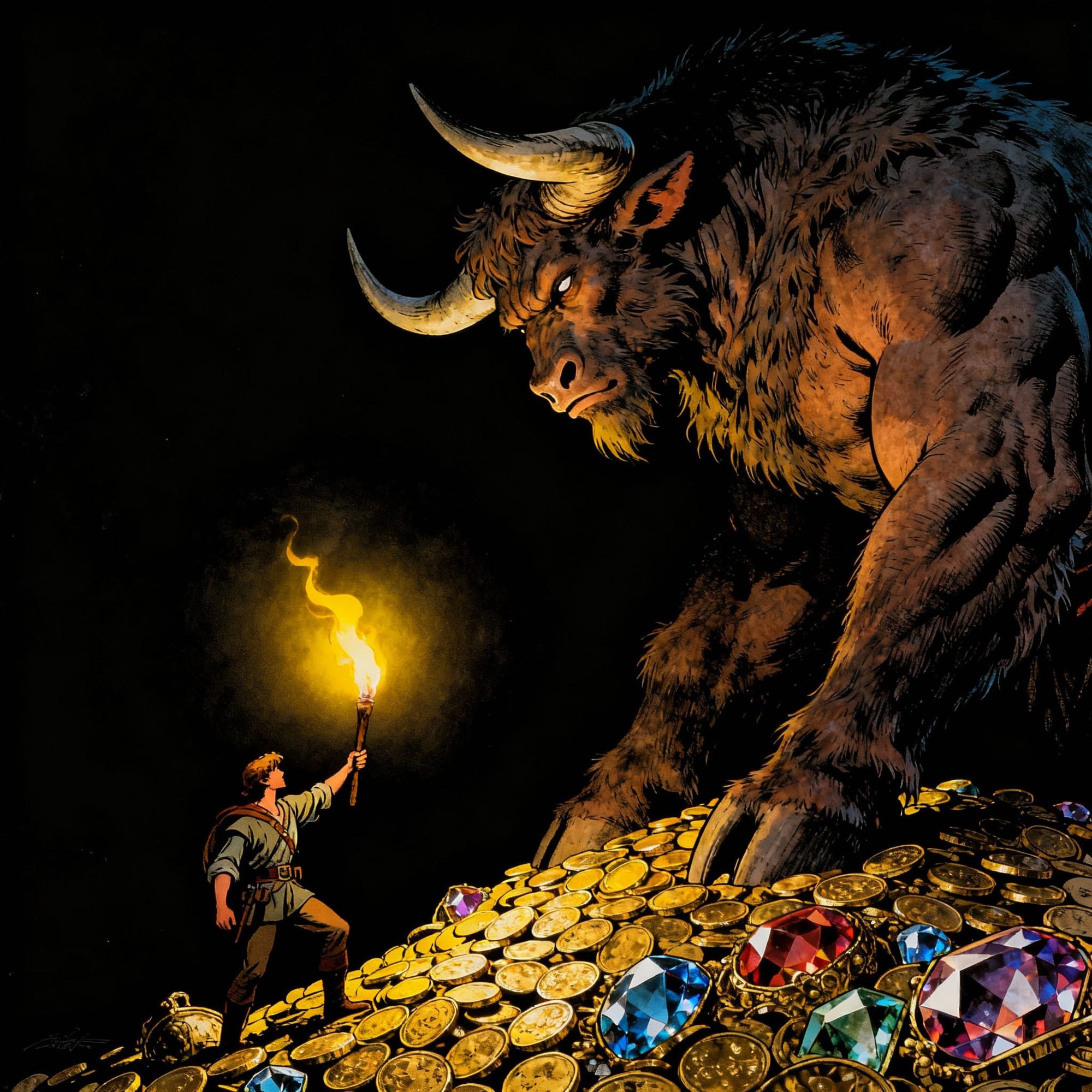 Minotaur guarding the treasurers 
