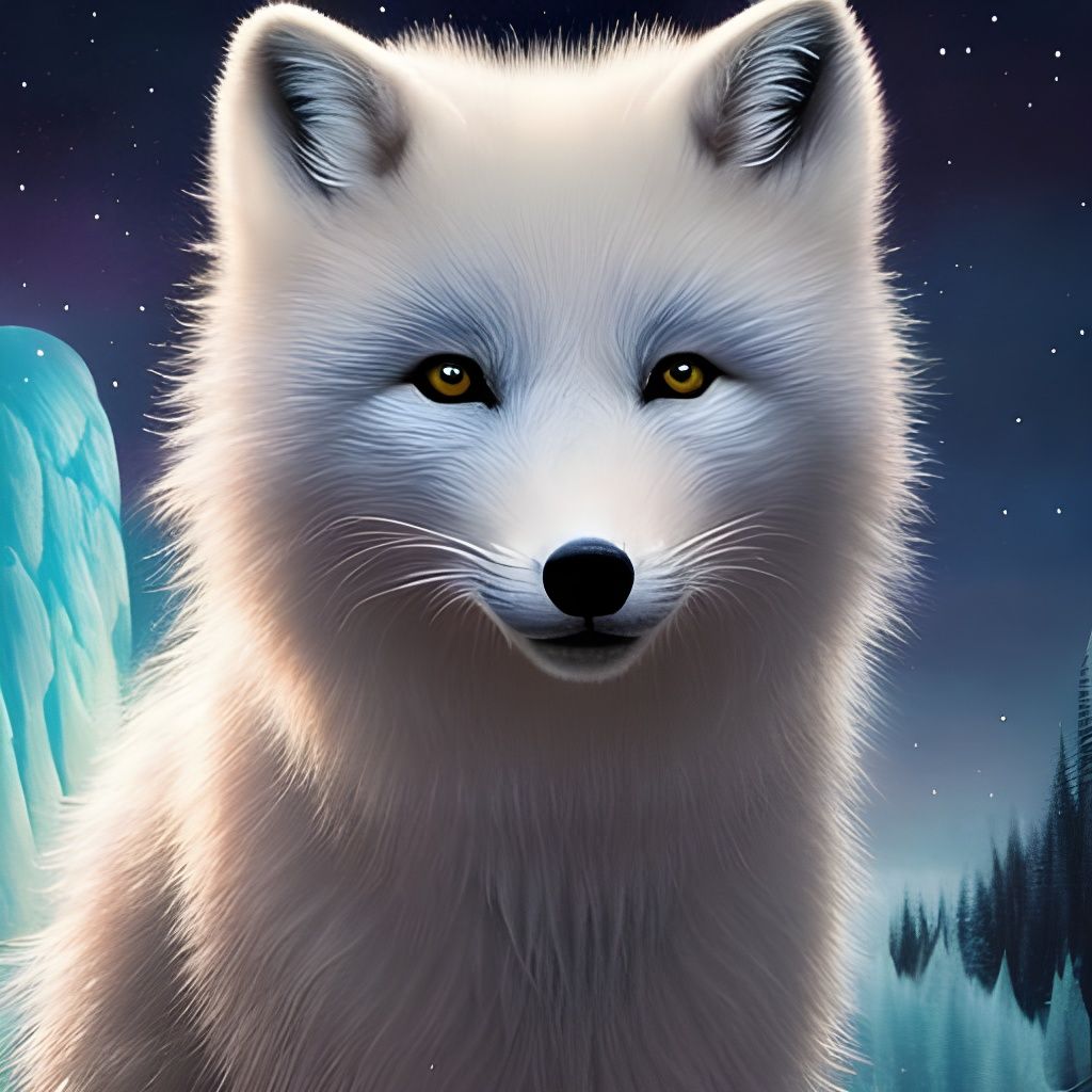 Arctic fox - AI Generated Artwork - NightCafe Creator