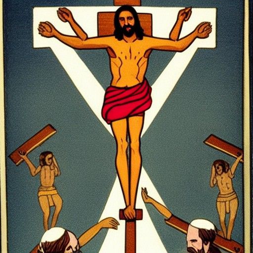 Jesus but he is a car, being crucified