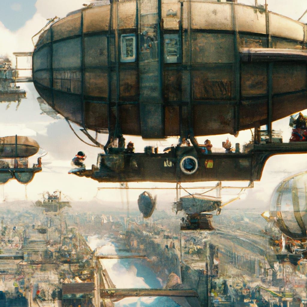 Retrofuturism: Steampunk Airships Parade - DALL·E 2 - AI Generated ...