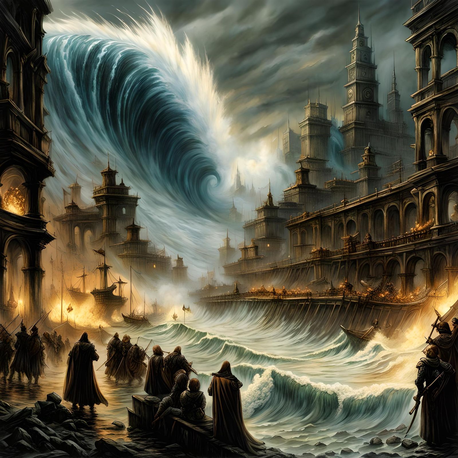 Magically enhanced tsunami  by @ShclasH