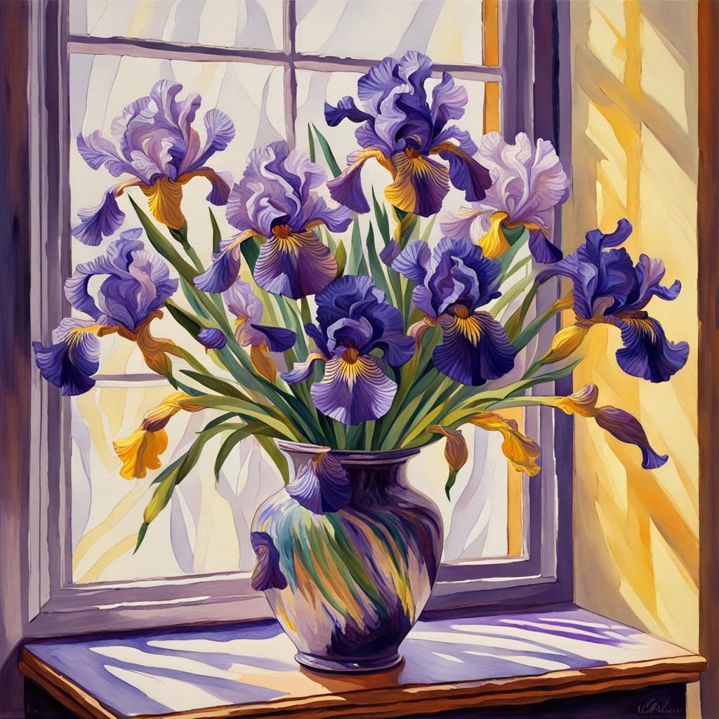 Iris Vase  by @artsy_goat