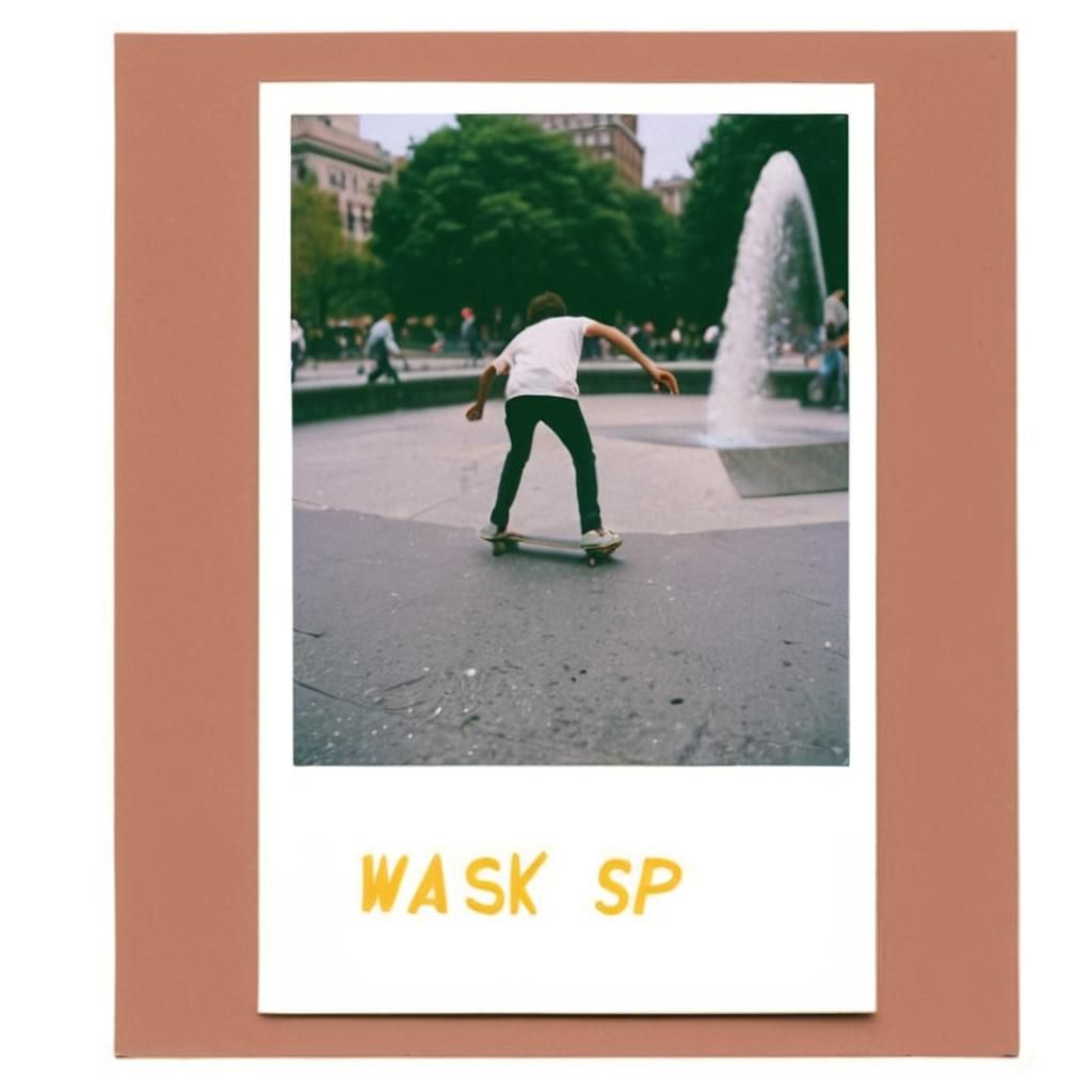 Retro skateboarding vibes, skater with vintage board perform...