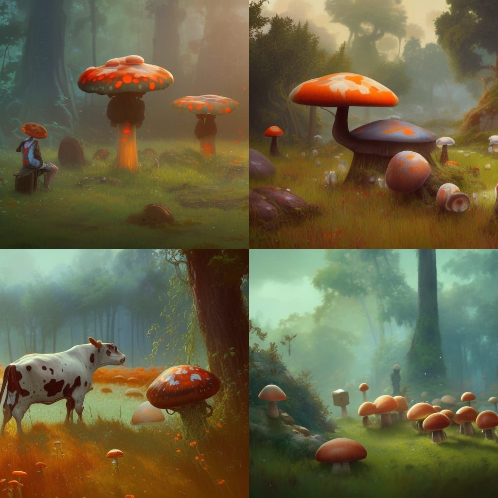 mushroom cows
