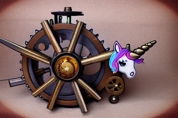 Unicorn steampunk engine