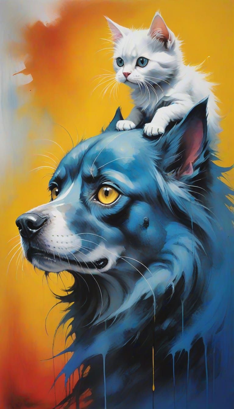 Dog and cat 