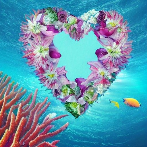 Heart of the ocean flower sea