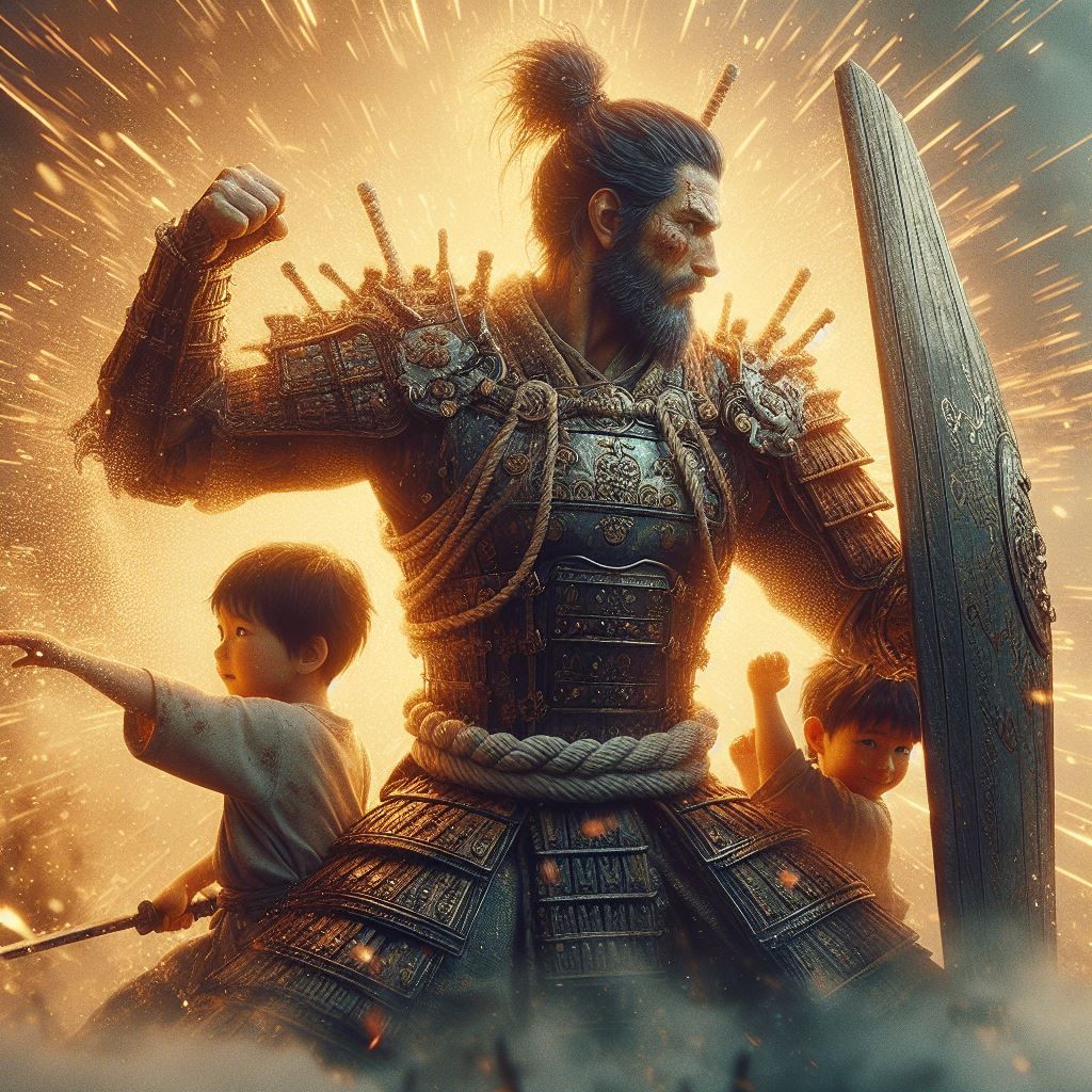 THE WARRIOR AND HIS SONS: A father instills in his sons the heart of a warrior by teaching them to fight not out of ange...