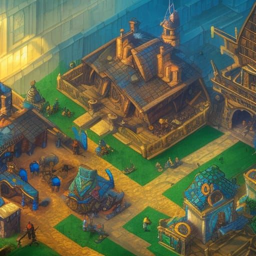 adventurer's guild building pixel art