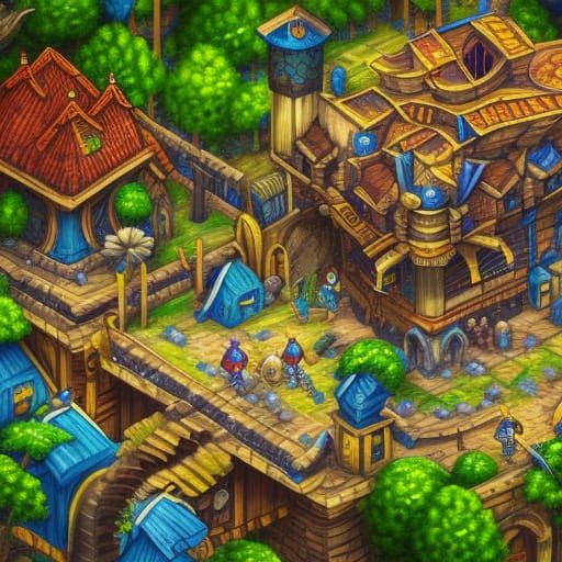 adventurer's guild building pixel art