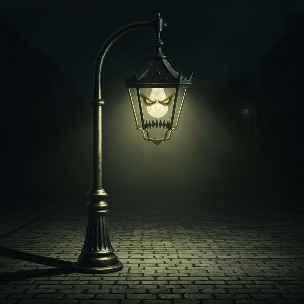 Menacing Streetlamp 🌃😨  by @xtough 