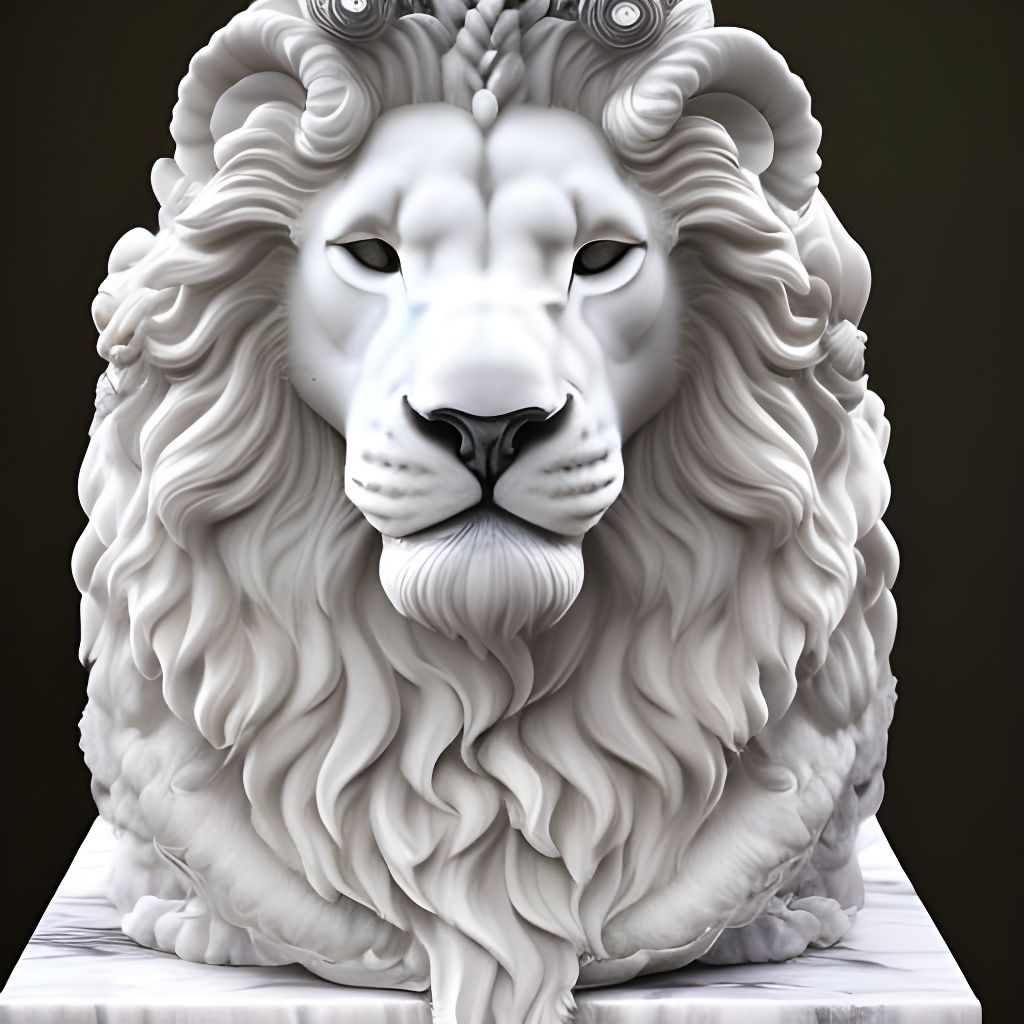 Lion Statue - AI Generated Artwork - NightCafe Creator