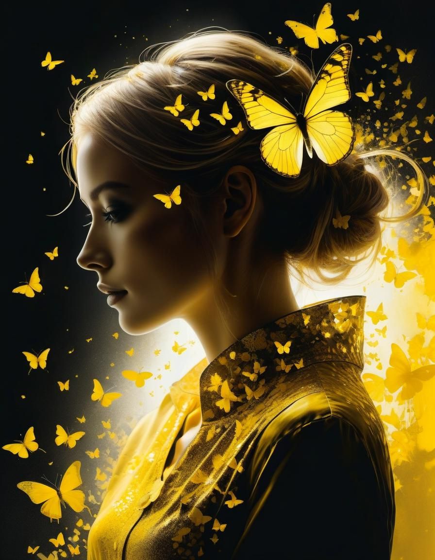 💛🦋 Artistic portrait 🦋💛  by @ShuruAI