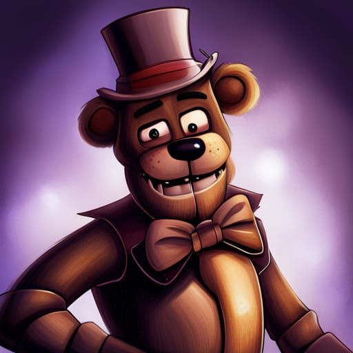 freddy fazbear being all tuckered out in bed - AI Generated Artwork -  NightCafe Creator