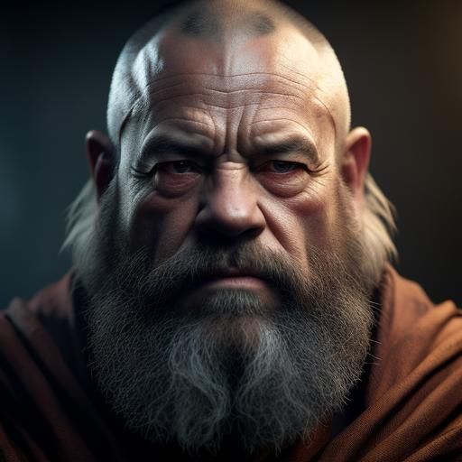 Grizzled Dwarf Monk