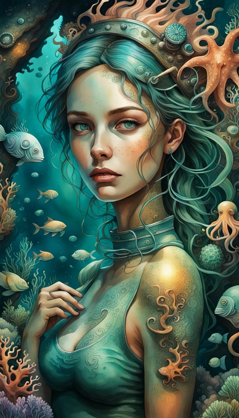 Underwater woman