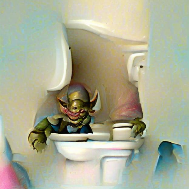 The goblin that lives in my toilet AI Generated Artwork NightCafe